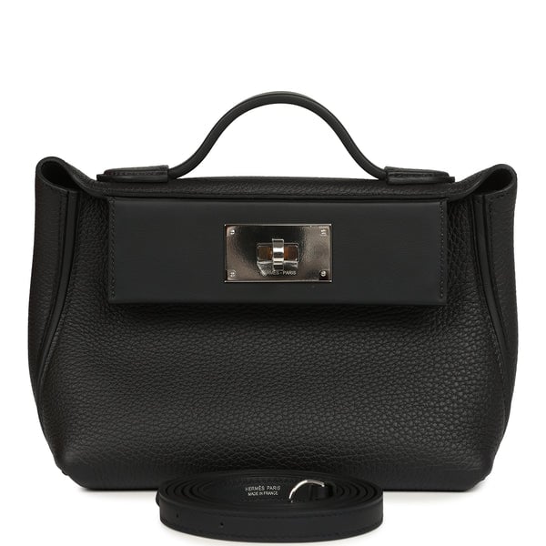 Hermes Hermes Mini 24/24 Bag Black Togo, Swift Palladium Hardware