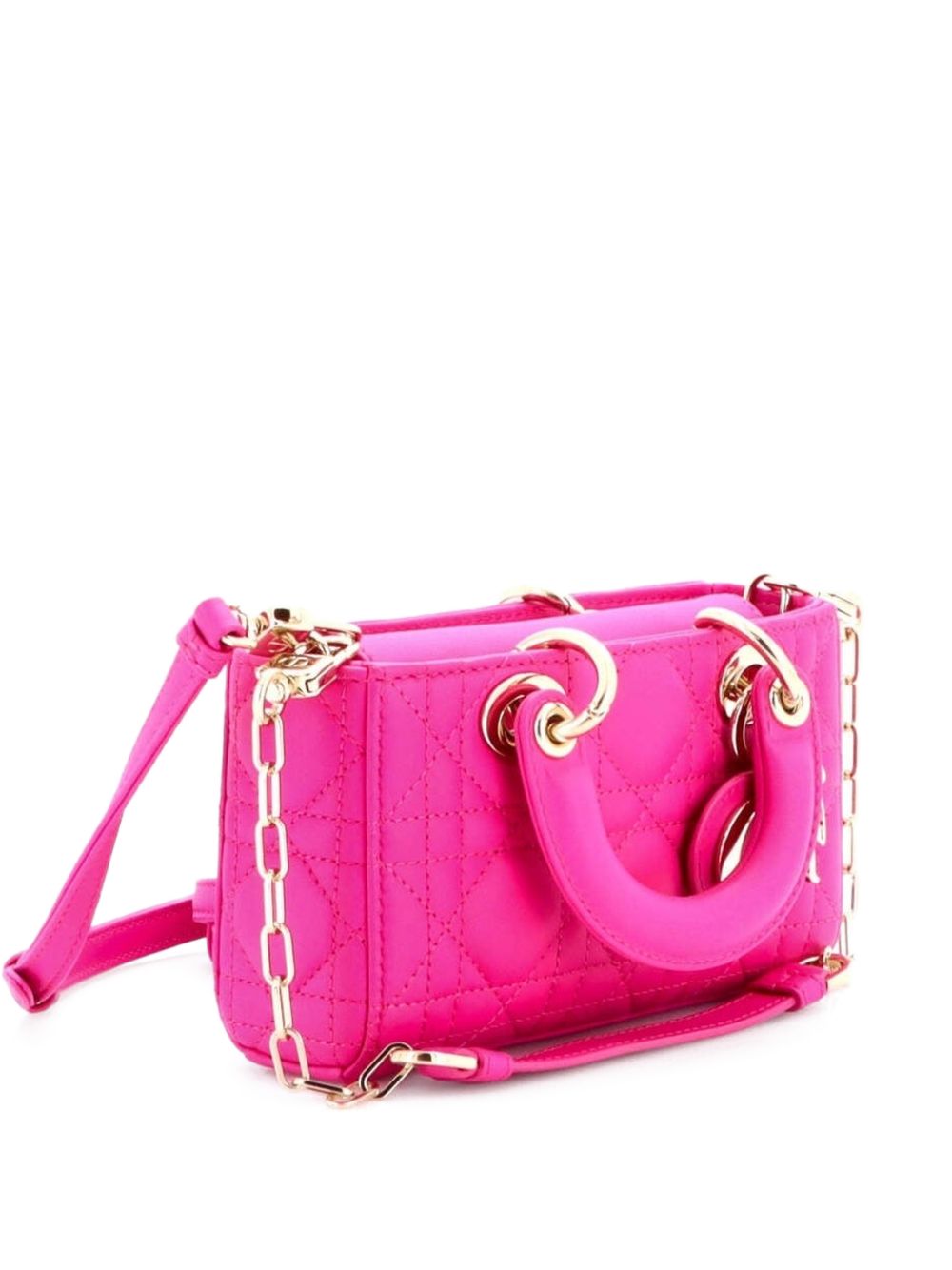 Lady D-Joy Bag Cannage Quilt Lambskin Micro satchel