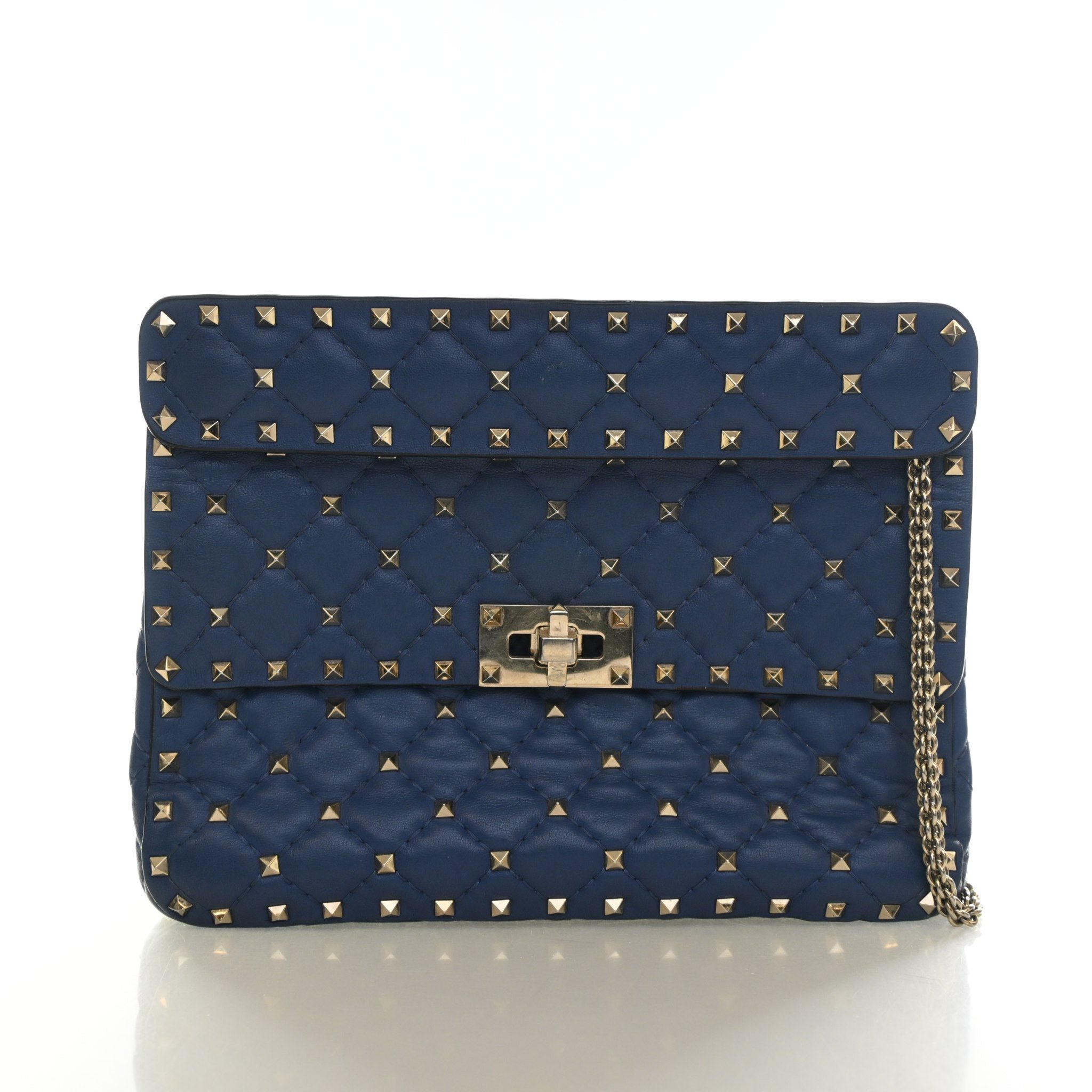 Valentino Valentino Lambskin Rockstud Spike Shoulder Bag