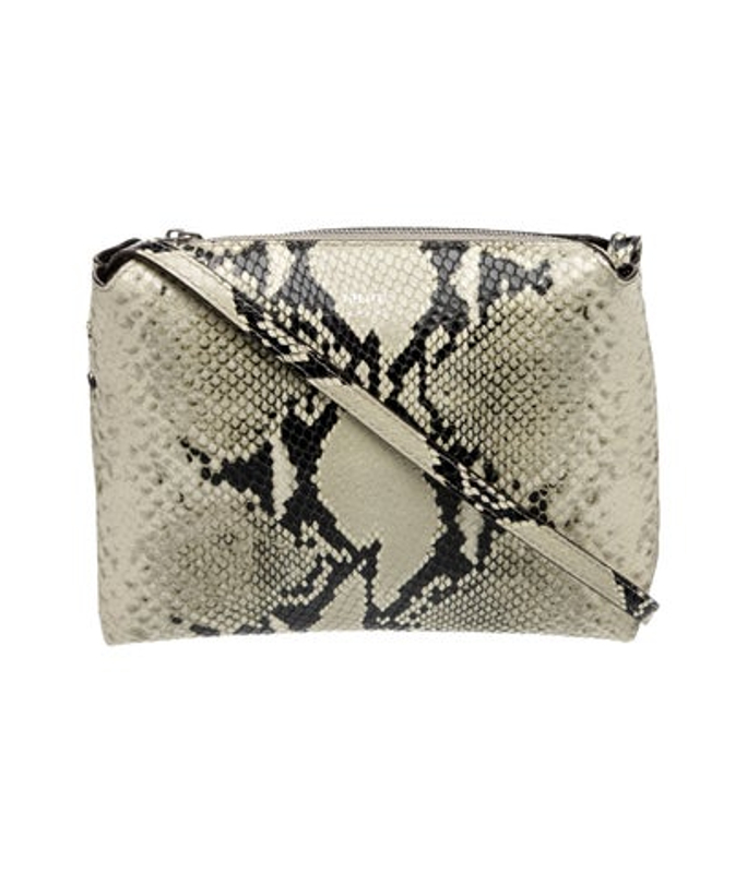 Khaite Embossed Leather Messenger Bag