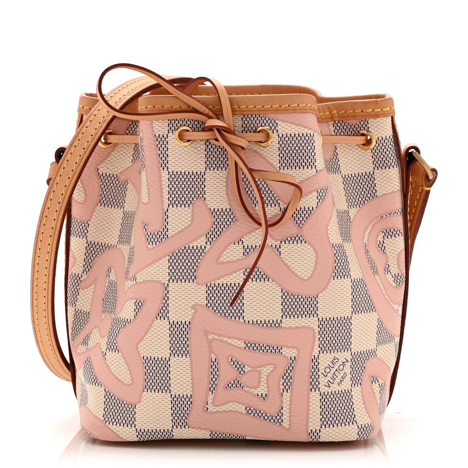 Louis Vuitton Damier Azur Tahitienne Nano Noe Rose Ballerine