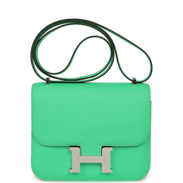 Hermes Constance 18 Vert Comics Epsom Palladium Hardware