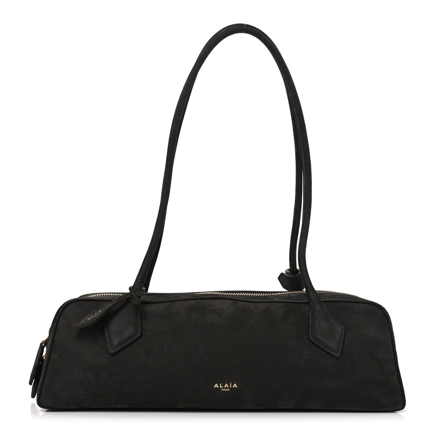 Alaia Alaia Nubuck Medium Le Teckel Bag Black Anthracite