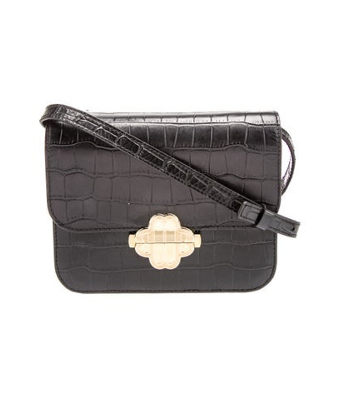 Maje Embossed Leather Crossbody Bag