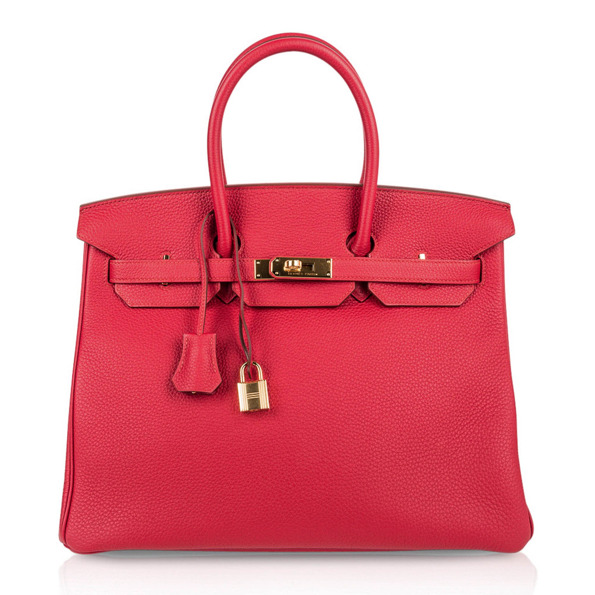 Hermes Hermes Birkin 35 Bag Vermillion Togo Leather with Gold Hardware