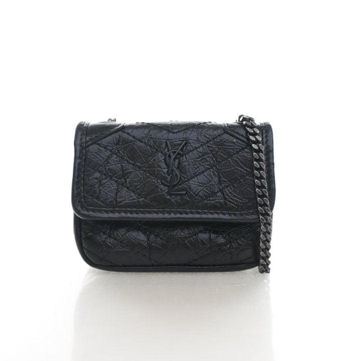 Saint Laurent Micro Crinkled Calfskin Niki AirPods Case