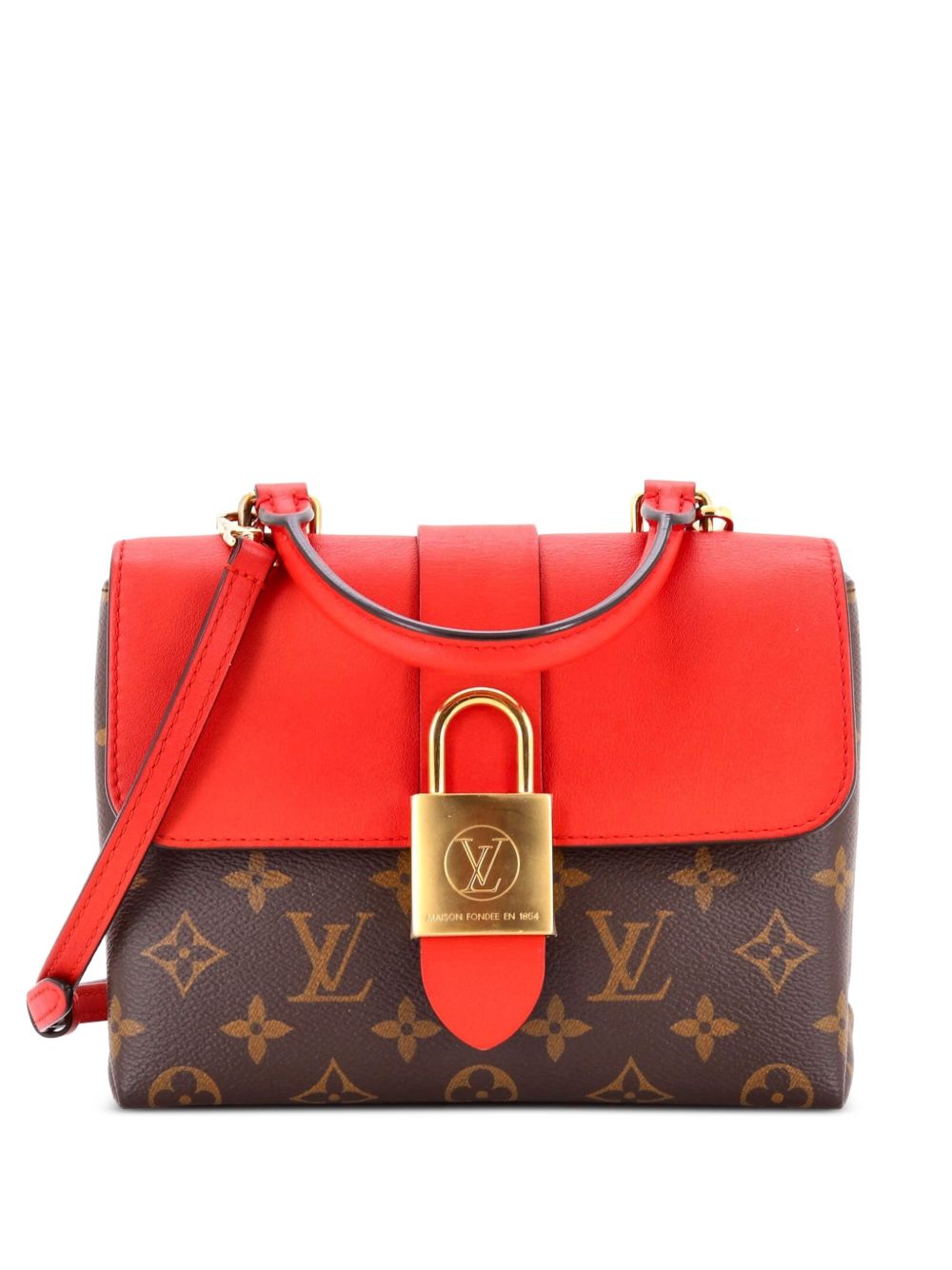 Locky Handbag Monogram Canvas with Leather BB satchel