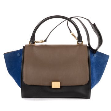 Leather Medium Tricolor Trapeze
