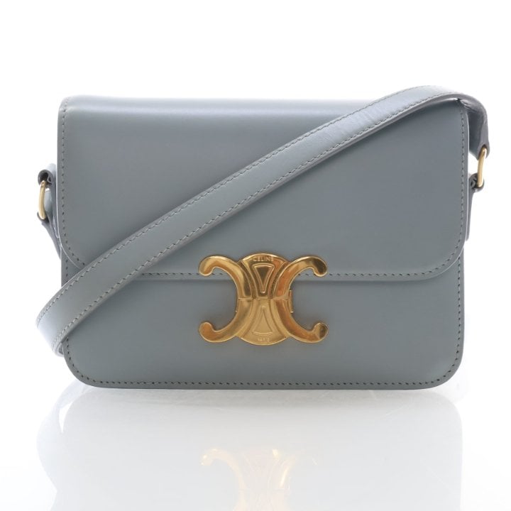 Celine Teen Calfskin Triomphe Flap Bag