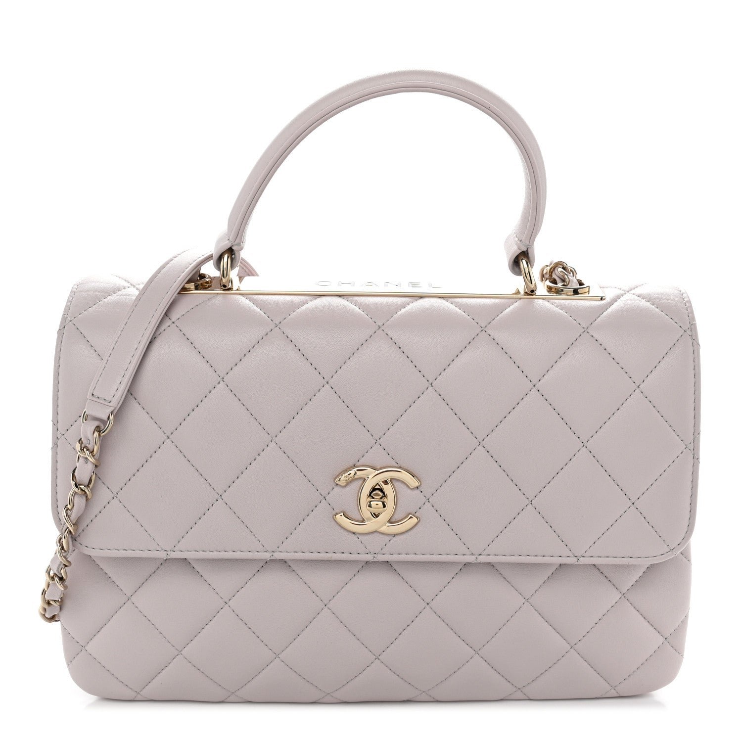 Chanel Lambskin Quilted Medium Trendy CC Flap Dual Handle Bag Pink