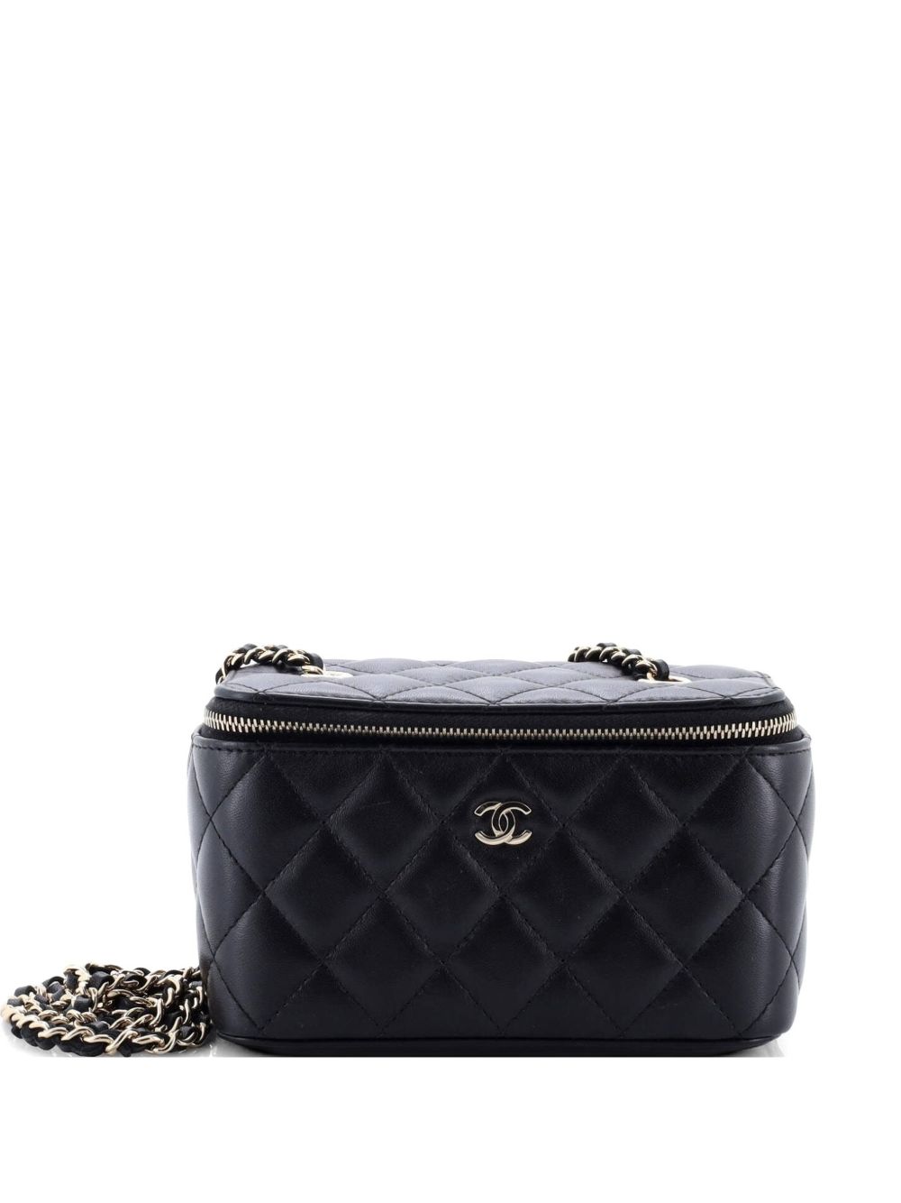 Classic Vanity Case with Chain Quilted Lambskin Small clutch bag