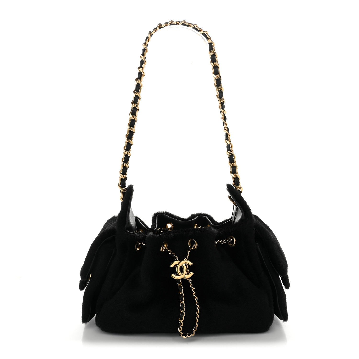 Chanel Pony Hair Mini Chanel 25 Handbag Black