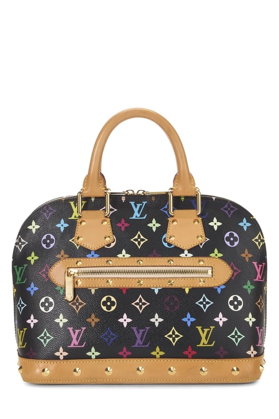 Takashi Murakami x Louis Vuitton Black Monogram Multicolore Alma PM