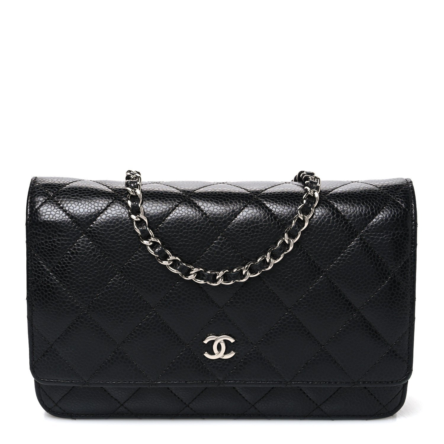 Chanel Caviar Quilted Wallet On Chain WOC Black