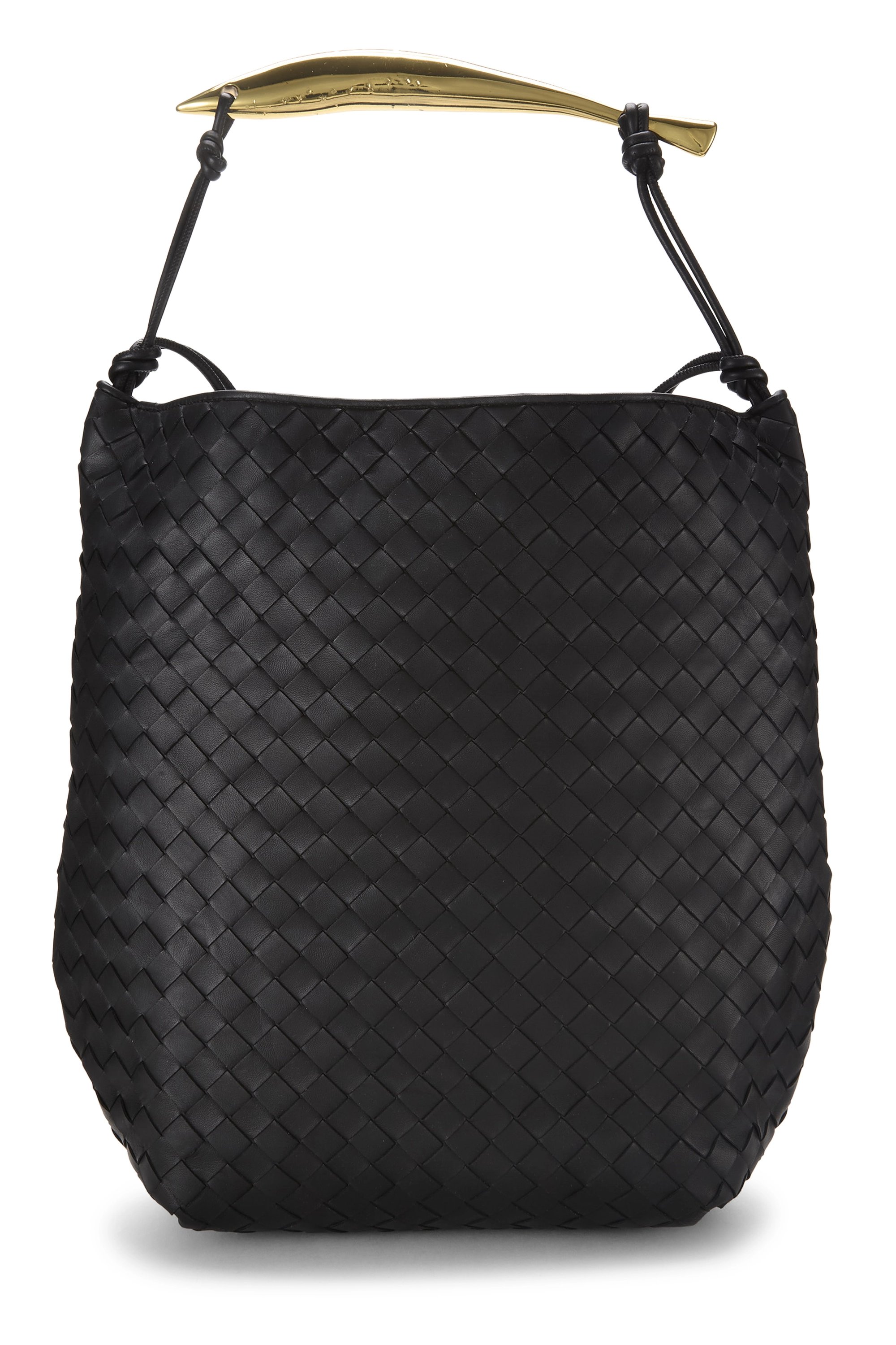 Black Intrecciato Sardine Hobo Bag