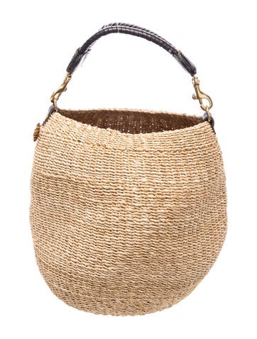 Straw Top Handle Bag