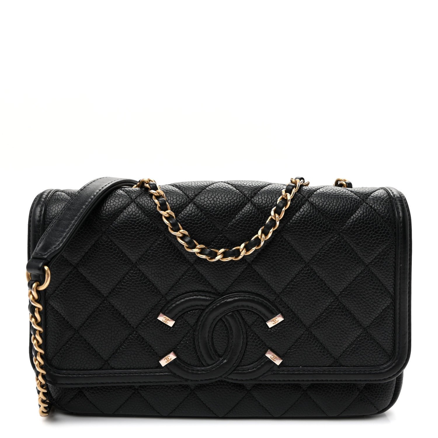 Chanel Caviar Quilted Small CC Filigree Flap Black