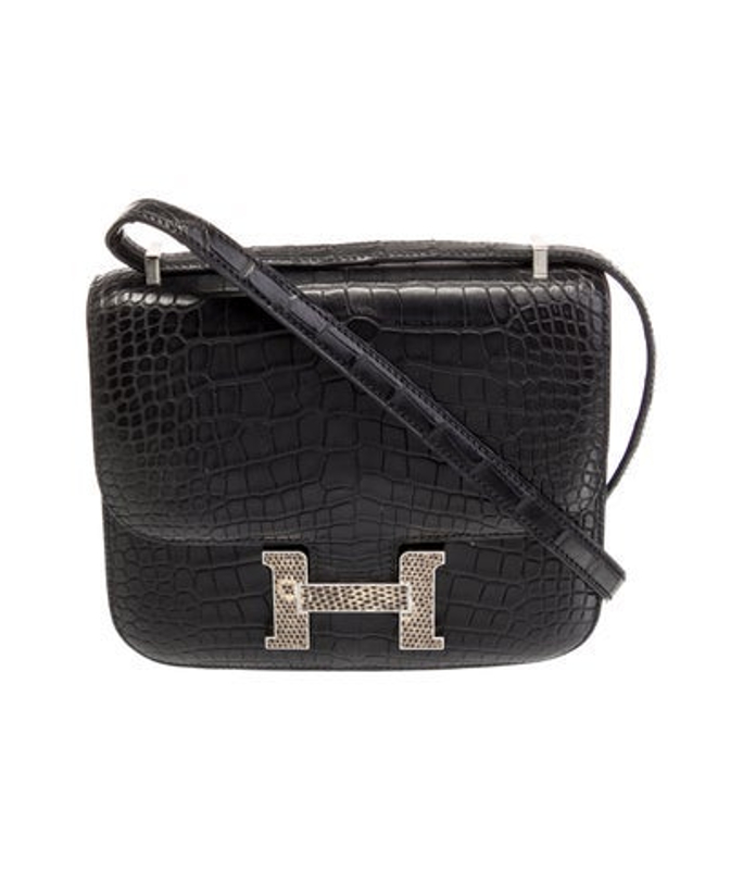 Hermes Matte Alligator Marquette Mini Constance 18