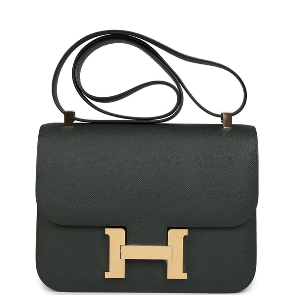 Hermes Hermes Constance 1-24 Vert Fonce Epsom Permabrass Hardware