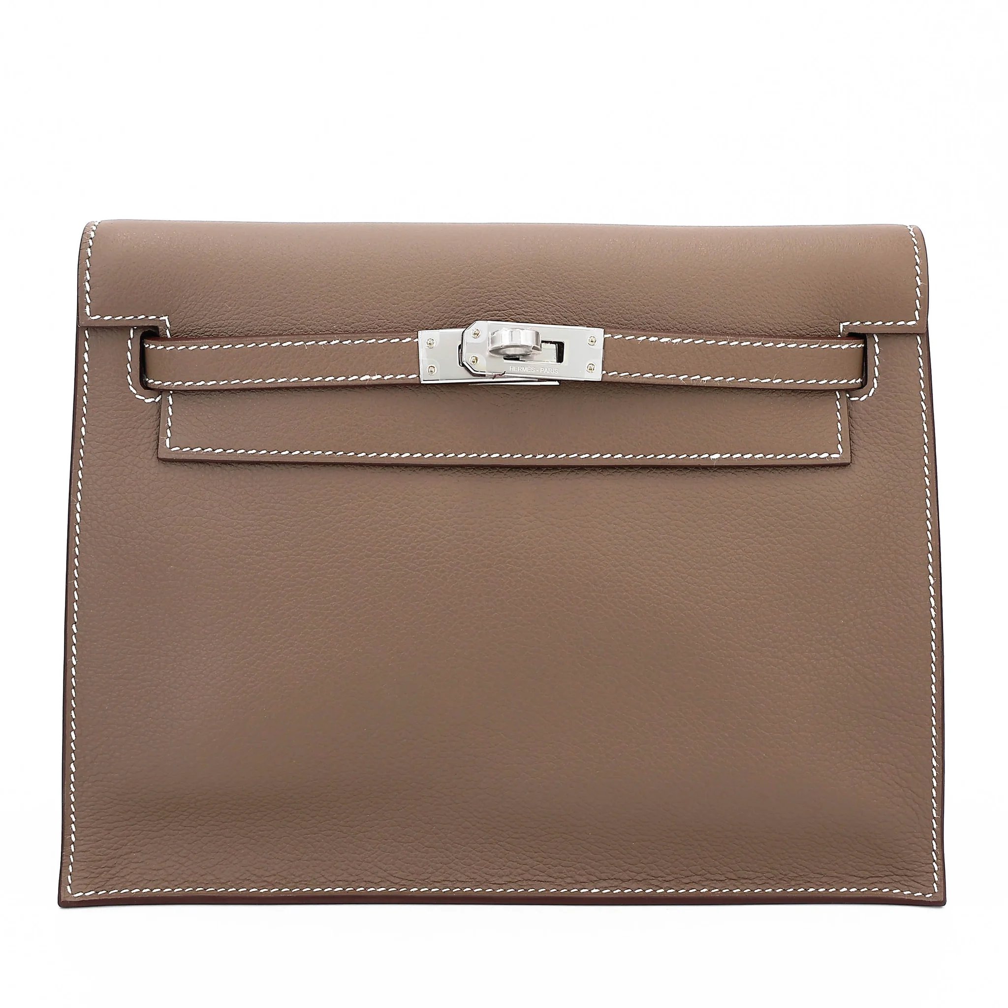 Brand New ( Rank N ) HERMÈS Kelly Danse Etoupe (18) Evercolor Palladium hardware G (2026)
