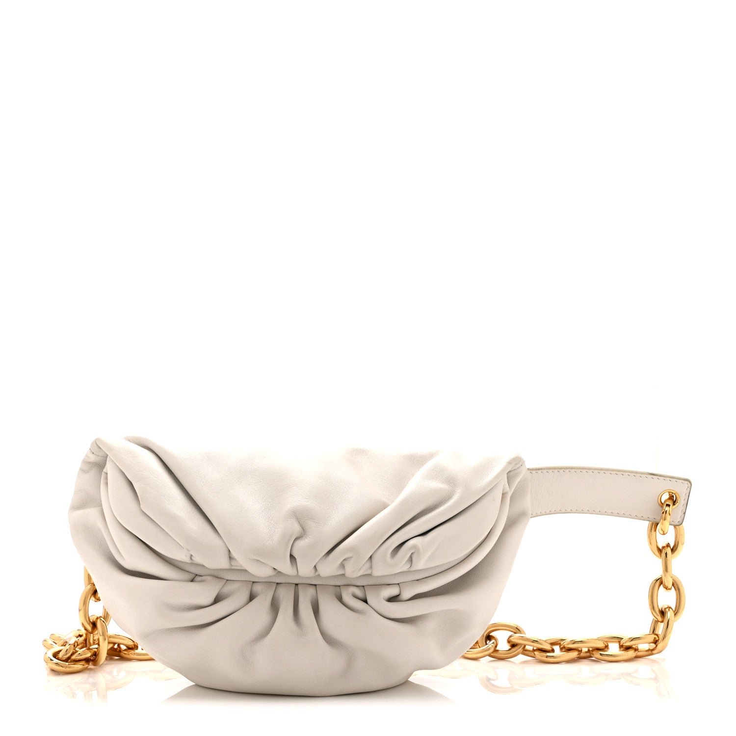 Bottega Veneta Nappa The Belt Chain Pouch Chalk