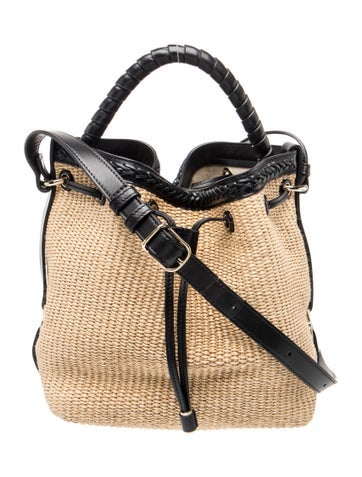 Straw Chloe Marcie Raffia Bucket Bag