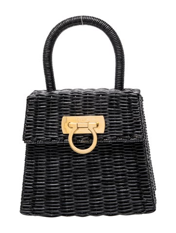 Wicker Top Handle Bag