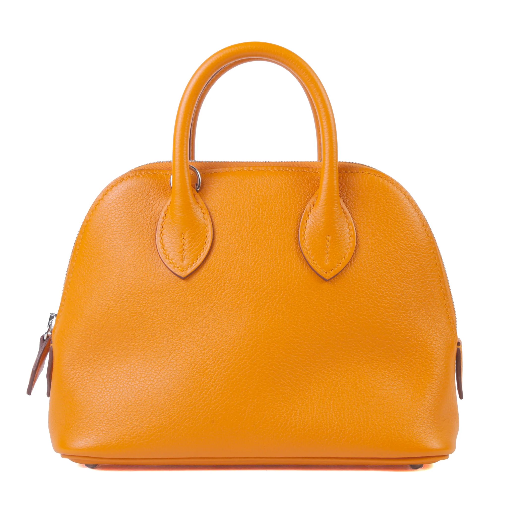 Unused ( Rank NS ) HERMÈS Mini Bolide 1923 Apricot (I9) Evercolor Palladium hardware K (2025)