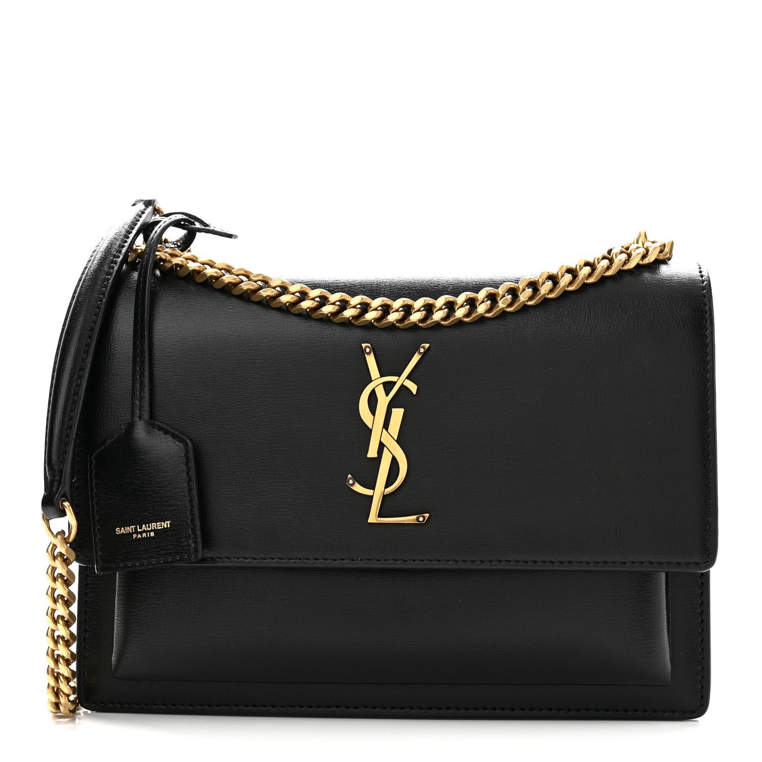 Saint Laurent Calfskin Medium Monogram Sunset Black