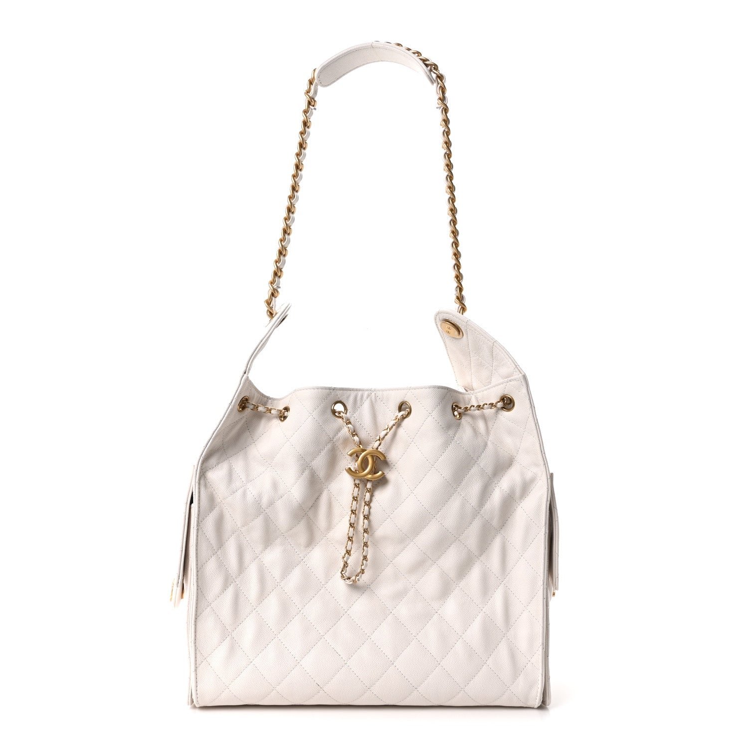 Chanel Caviar Quilted Medium Chanel 25 Handbag White