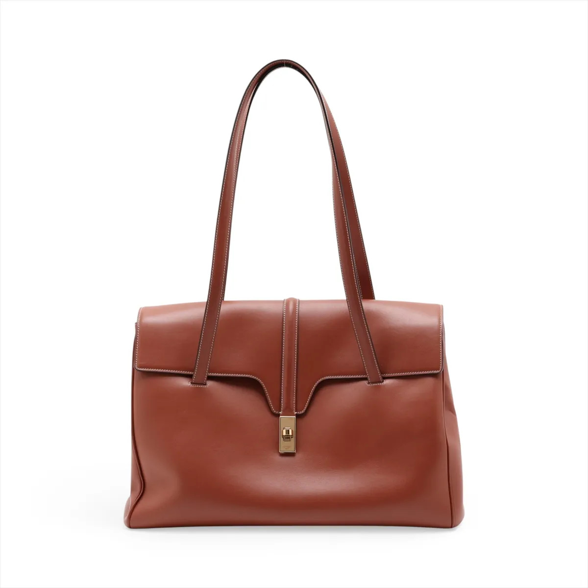 Celine Soft 16 Saze Medium Leather Shoulder bag Brown