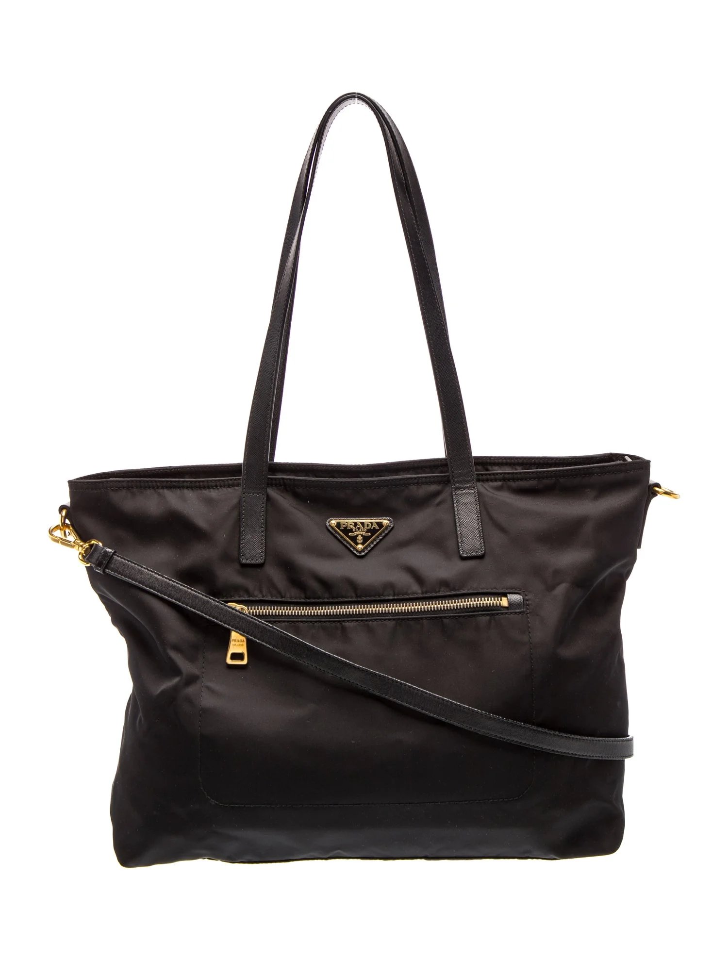 Saffiano Leather Tessuto Shoulder Bag