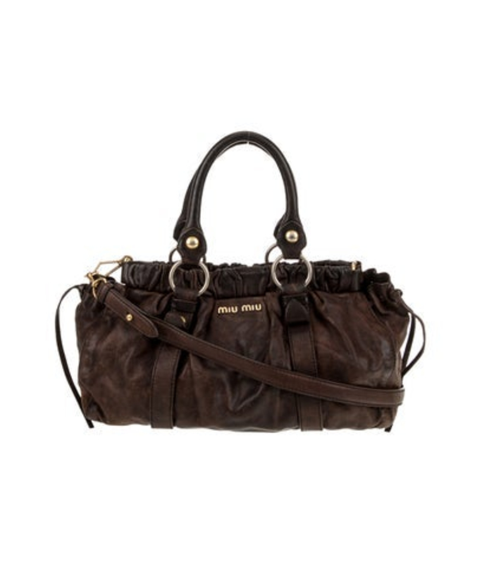 Miu Miu Miu Leather Top Handle Bag