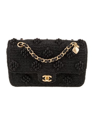 Chanel Dolce Raffia Woven Medium Flap Bag