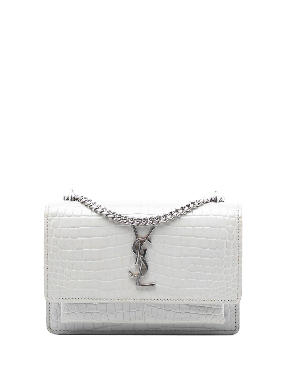 2016-2025 Mini Croc Embossed Leather Monogram Sunset Wallet on Chain crossbody bag