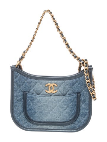 Denim Quilted CC Hobo