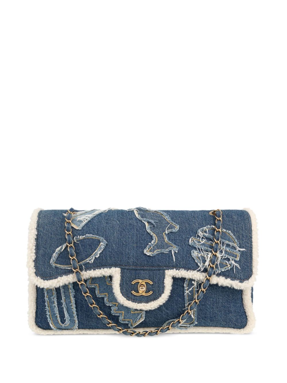 2020 Classic Flap denim shoulder bag