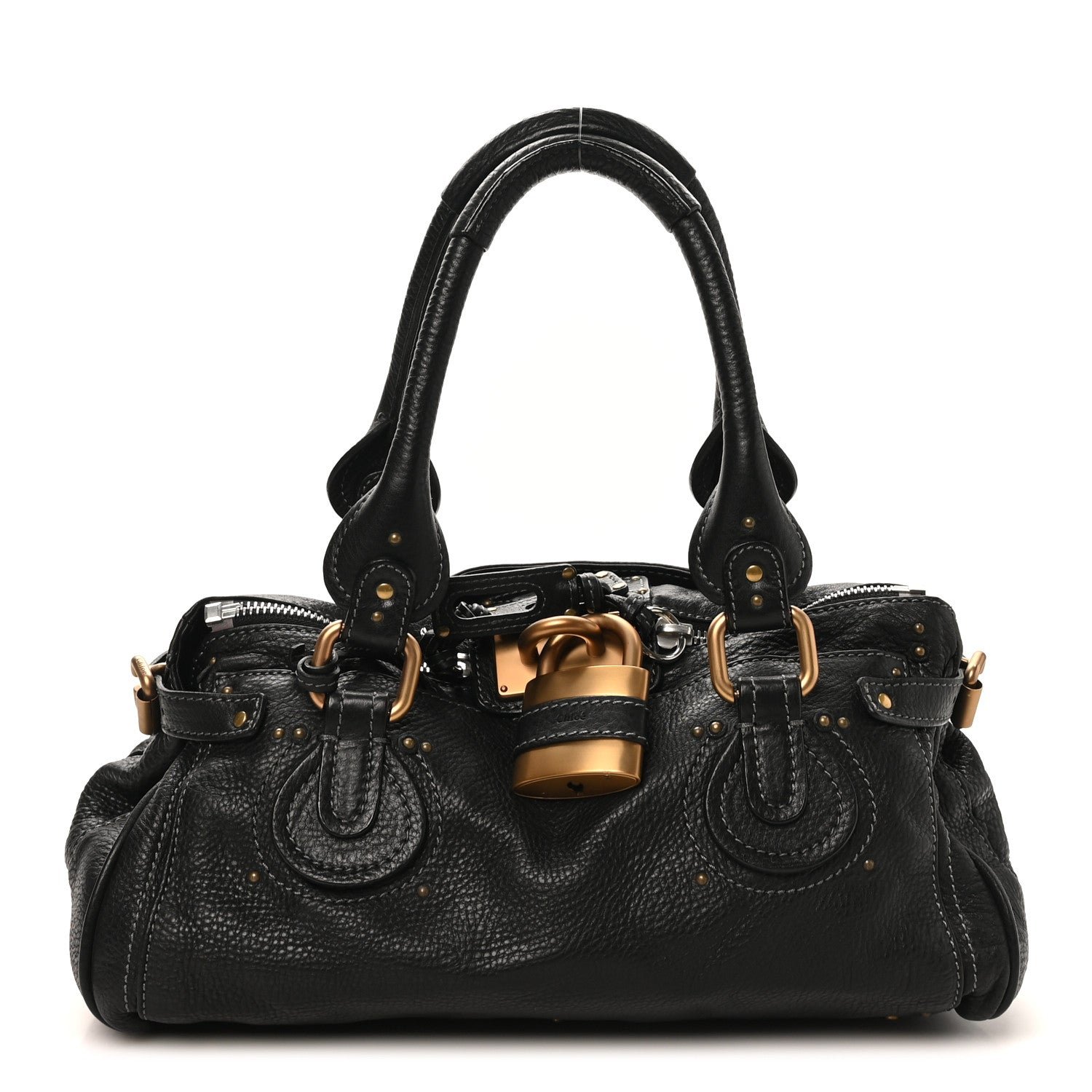 Chloe Calfskin Medium Paddington Satchel Black