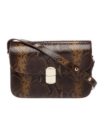 Embossed Leather Shoulder Bag