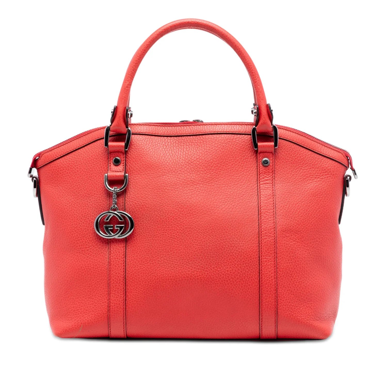 Medium Calfskin GG Charm Dome Satchel