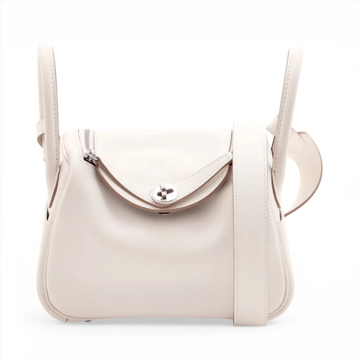 Hermès Lindy mini 20 Verso Swift Grippere x Glimeyer Silver Metal Fittings