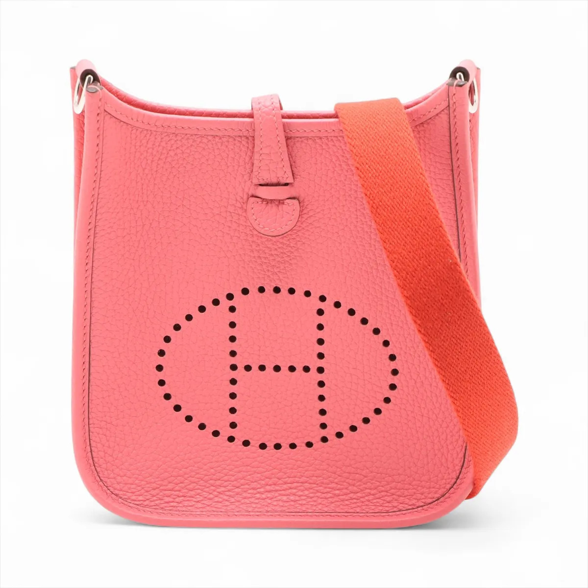 Hermès evelyn 16 TPM Amazon Taurillon Clemence Rose Azalee Silver Metal Fittings