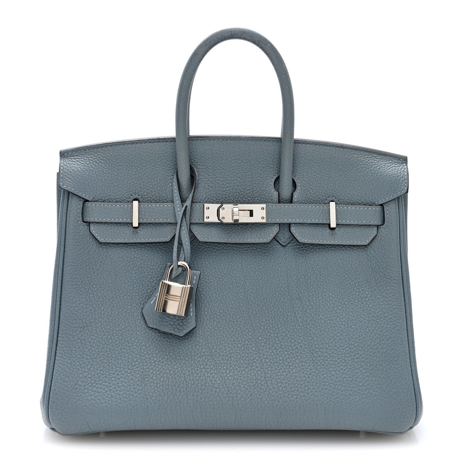 Hermes Hermes Togo Verso Birkin 25 Bleu Lin Chai