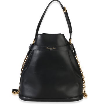 Leather C'est Chain Bucket Bag Large