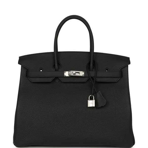 Hermes Hermes Birkin 35 Black Togo Palladium Hardware