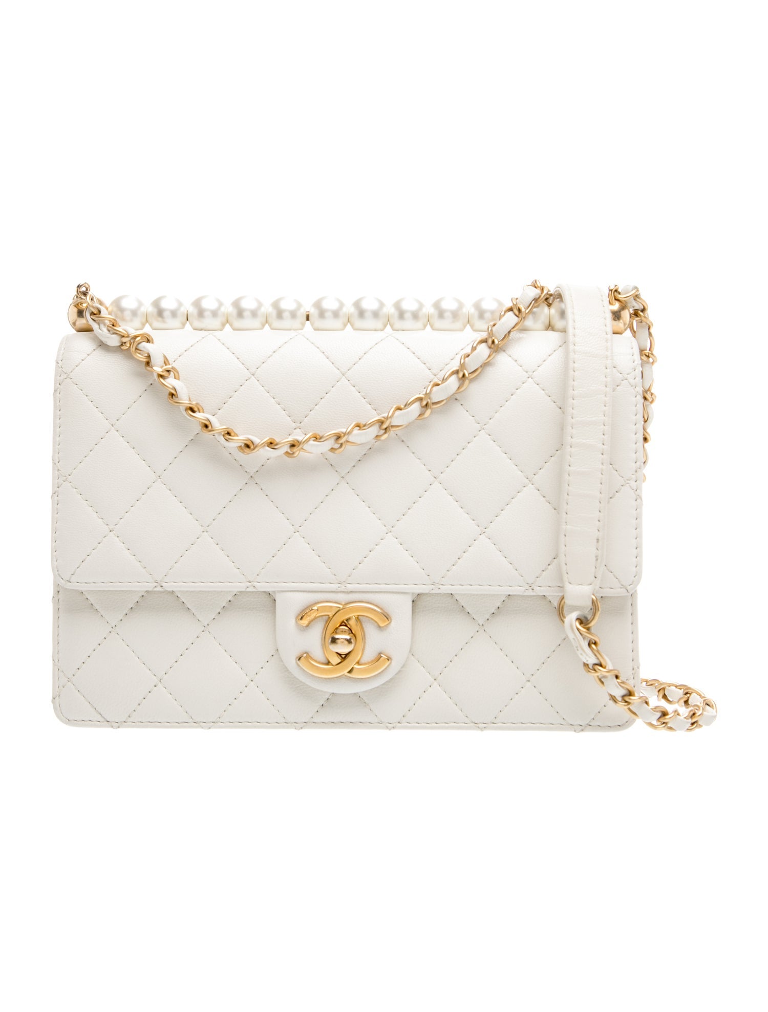 Chic Pearls Flap Bag