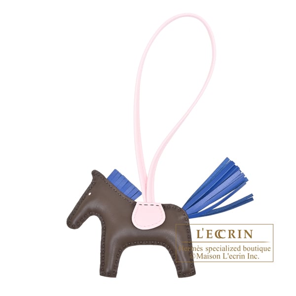 Hermes Hermes Rodeo charm PM Chocolat/Blue france/Rose darling Agneau