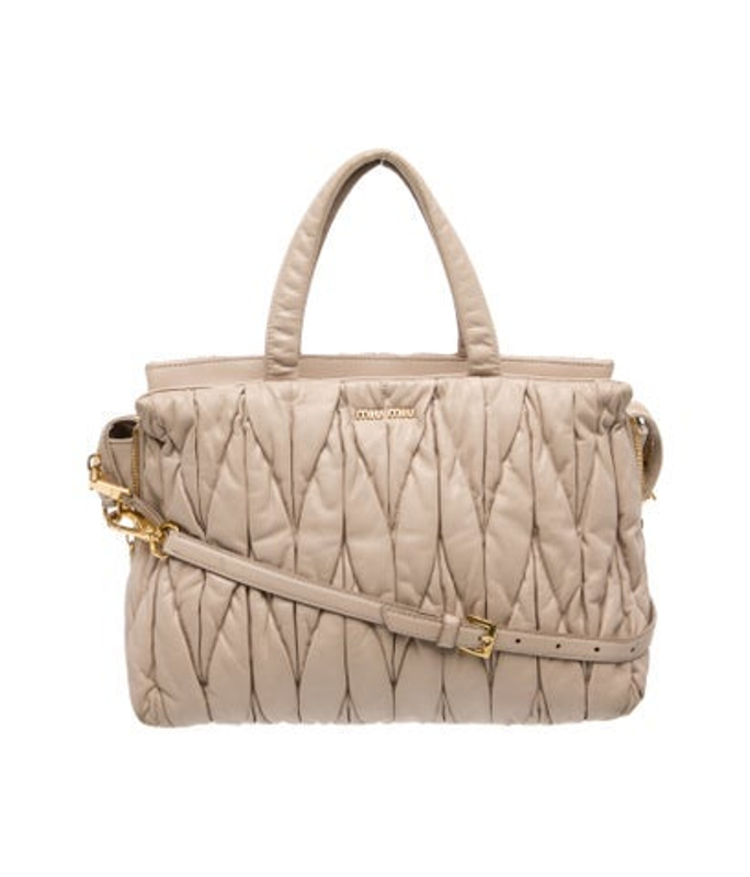 Miu Miu Miu Leather Top Handle Bag