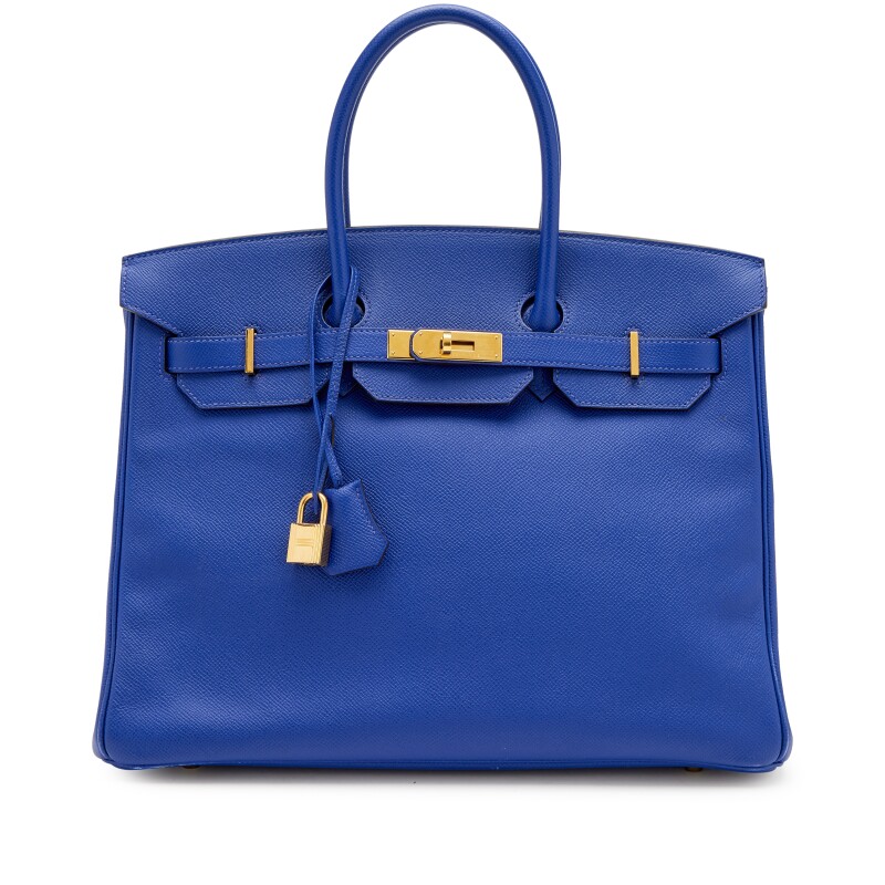 Bleu Electrique Epsom Birkin 35 Gold Hardware, 2014