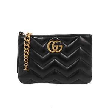 Leather GG Marmont Clutch
